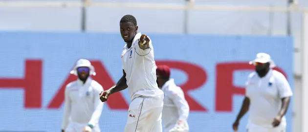 Jason Holder took eight wickets in the two Tests against India