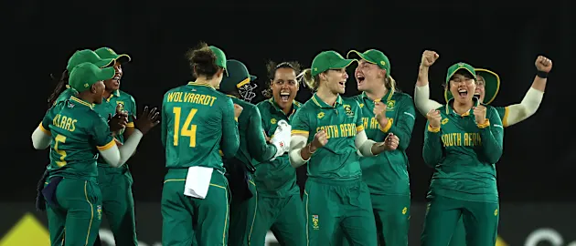 South Africa players celebrate