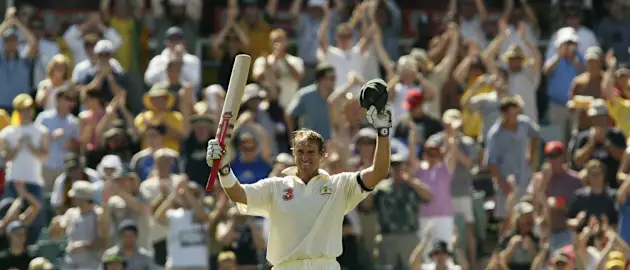 Matthew Hayden during his record knock that overtook Brian Lara