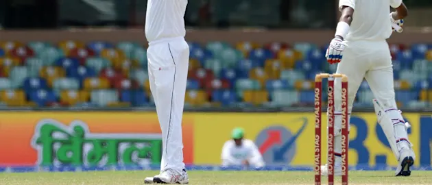 Malinda Pushpakumara picked up two wickets with Rahane being his first scalp.