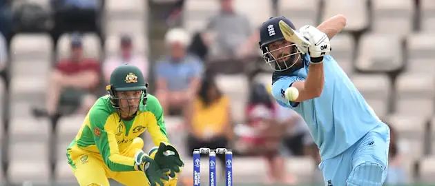 James Vince lifts a drive over cover