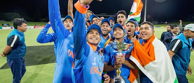 India Take A Selfie After Winning