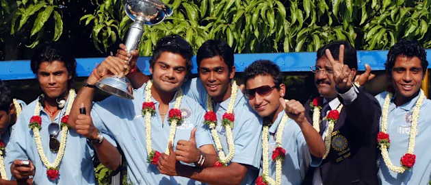 Virat Kohli and the 2008 U19 CWC winning team