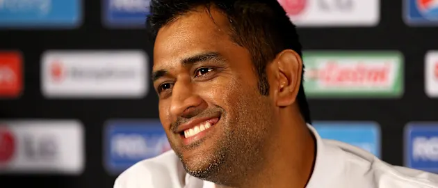 Dhoni smiles