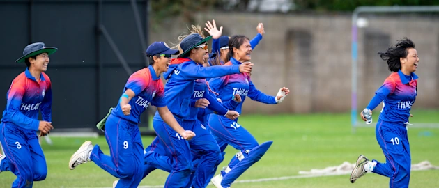 Jubilant Thailand beat PNG by 8 wickets to reach the finals in Australia.