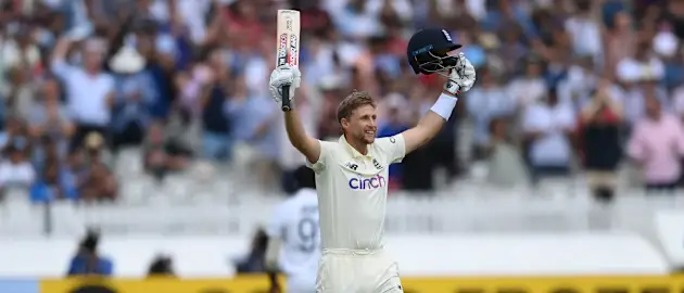 Joe Root celebrates his 22nd Test ton