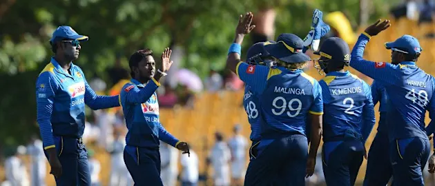 Sri Lanka team celebrating