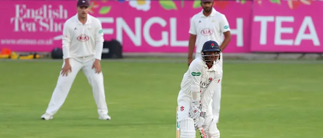 Chanderpaul in action in a County game in England in 2018
