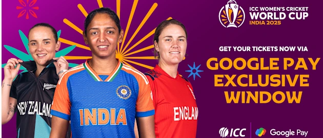 The Women's Cricket World Cup 2025 tickets are live in an exclusive pre-sale window on Google Pay