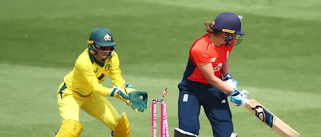 Nat Sciver was bowled attempting some innovation off Georgia Wareham