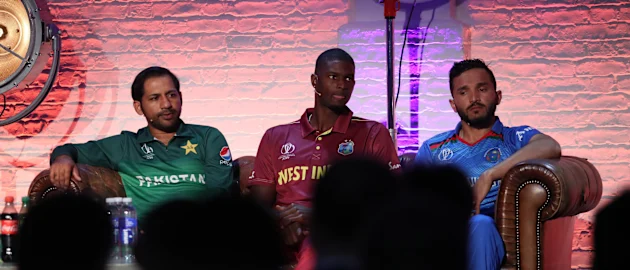 Sarfaraz Ahmed, Jason Holder & Gulbadin Naib, ICC Captain's Media Day, May 23 2019