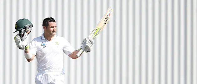 Dean Elgar batted through the opening day as he made 128 not out, his ninth Test century.