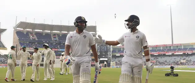 Rohit and Rahane rescued India