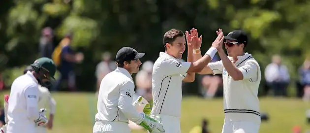 Trent Boult scalped four wickets to leave the visitors reeling in the first innings