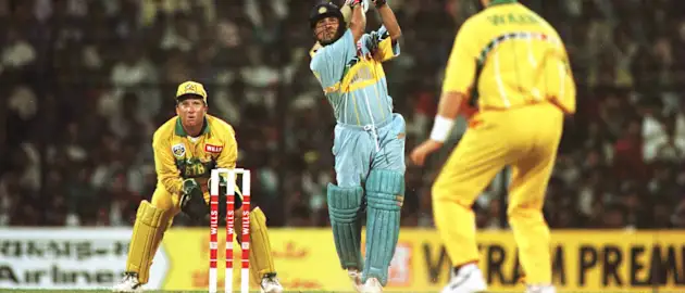 Tendulkar's 90 against Australia came from just 84 balls, but was ultimately in vain