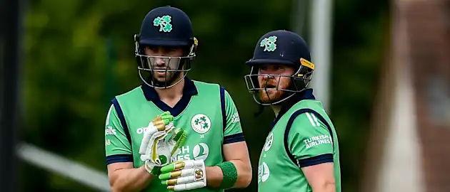 Balbirnie and Stirling shared a 105-run stand to stabilise Ireland