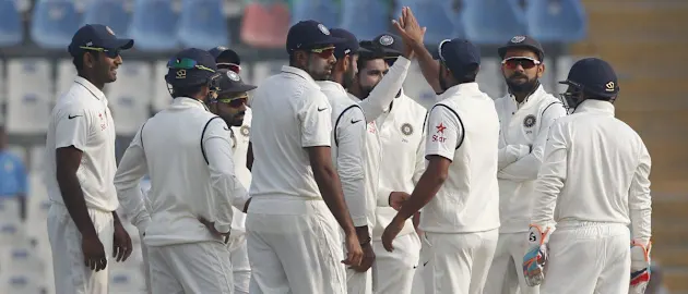 India Team Celebrate Wicket