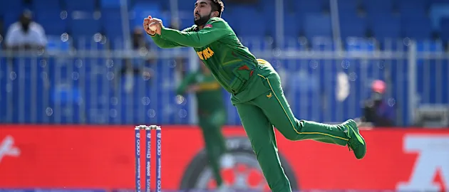 Tabraiz Shamsi of South Africa.
