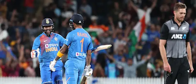 Sharma last-ball six