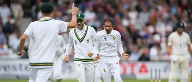 Keshav Maharaj was extremely successful with bowling figures of 3 for 21 in ten overs