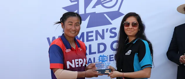 Nepal's Sita Rana Magar was adjudged Player of the Match for her all-round performance