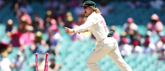 Pucovski-celebrates-the-run-out-of-Jasprit-Bumrah-during-the-SCG-Test