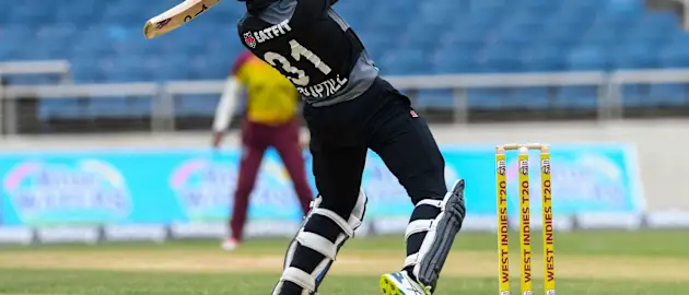 Guptill in action against the West Indies