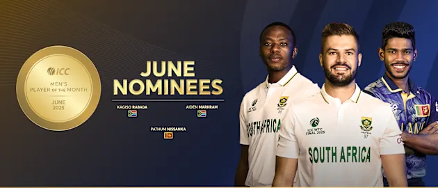 ICC Men's Player of the Month nominees for June 2025