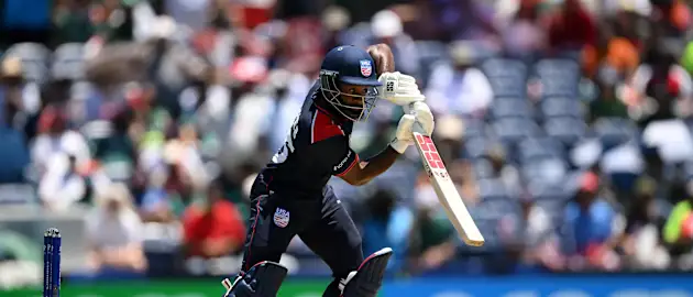 USA batter Aaron Jones in action at the ICC Men's T20 World Cup 2026