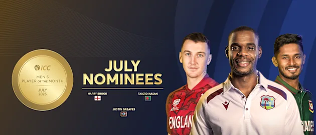 Nominees for ICC Men's Player of the Month for July 2026 announced