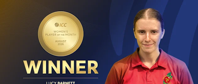 Lucy Barnett wins ICC Women's Player of the Month for August 2026