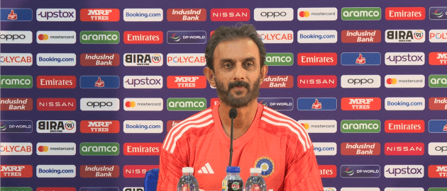 10 October - Delhi - India Coach Vikram Rathour pre-match press conference