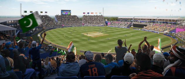 A view of the proposed Nassau County International Cricket Stadium from a fan perspective