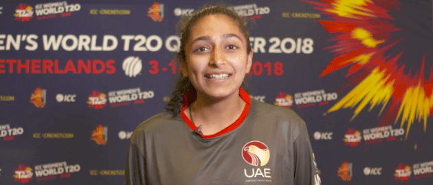 UAE opener Esha Oza stands tall to reach for the sky