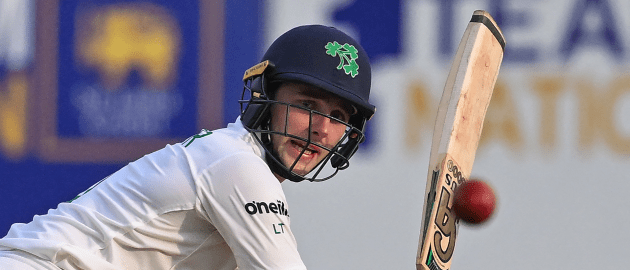 Ireland's Lorcan Tucker plays a shot during the first day of the second and final cricket Test match between Sri Lanka and Ireland 1920x1080