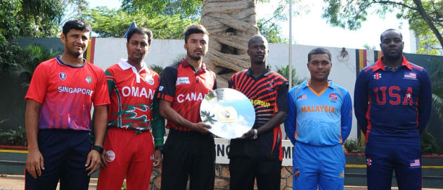 ICC World Cricket League Division 3 Captains Trophy Shoot held at the Independence Monument in Kampala