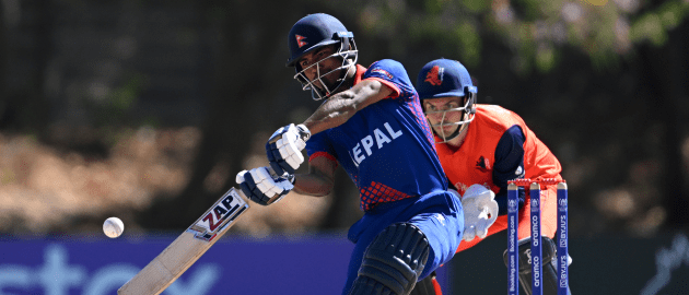 Rohit Paudel against the Netherlands