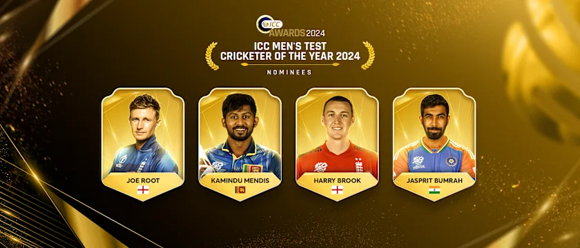ICC Awards 2024 - Men_s Test Cricketer of the Year - Nominees 21x9