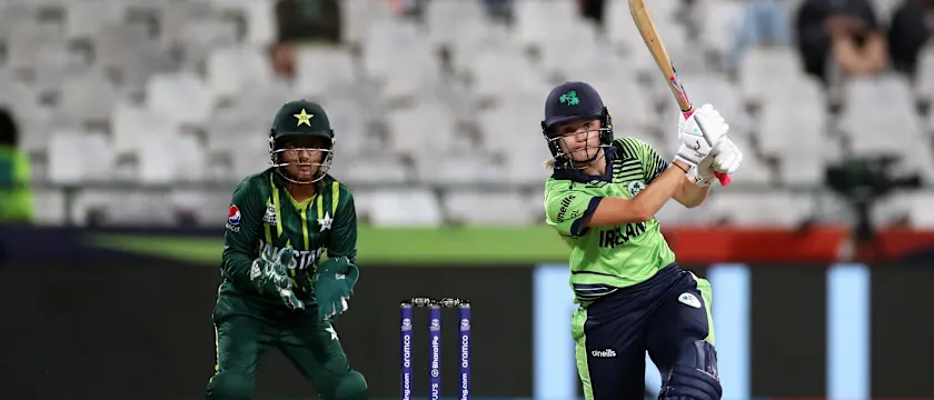 Gaby Lewis in action against Pakistan