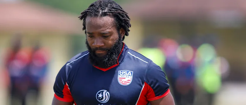 Aaron Jones dismissed during a recent match against Nepal