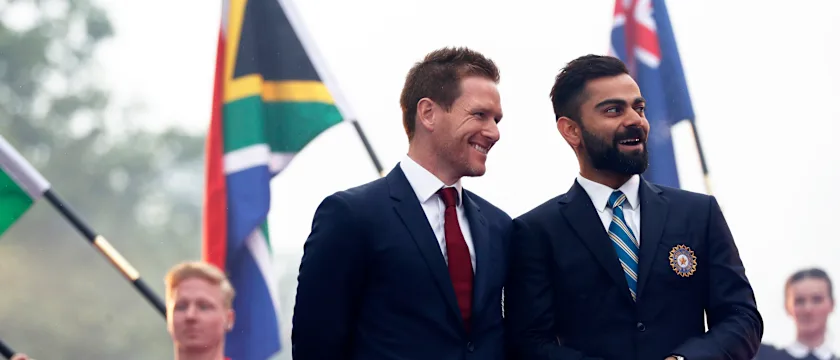 Eoin Morgan and Virat Kohli, Opening Party - ICC Cricket World Cup 2019