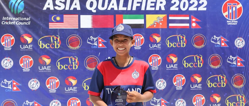 Nathitaboonsukham was the Player of the Match in the Thailand game
