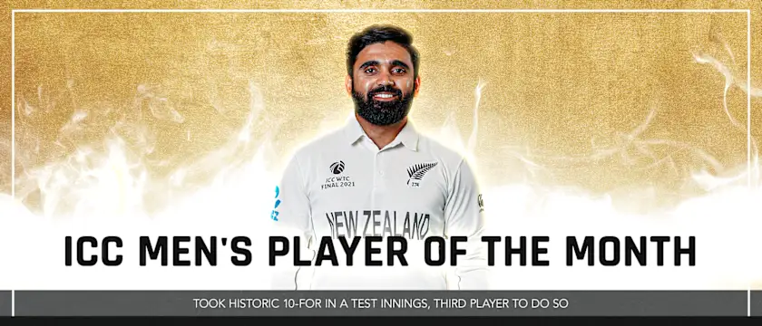 Ajaz Patel – ICC Men's POTM December 2021