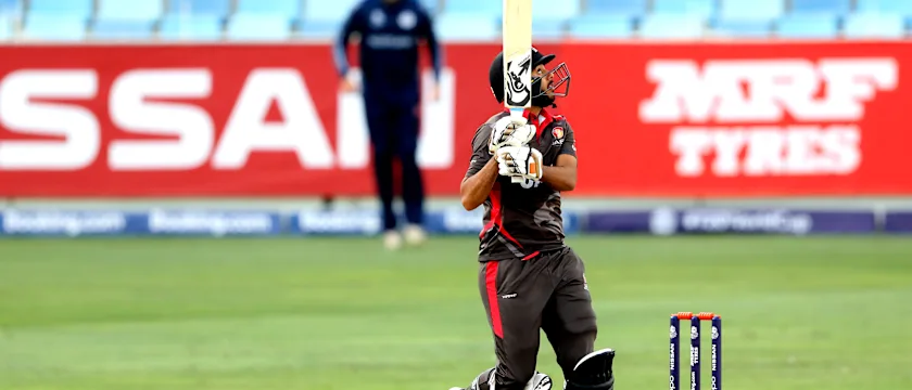 Chirag Suri batting againts Scotland