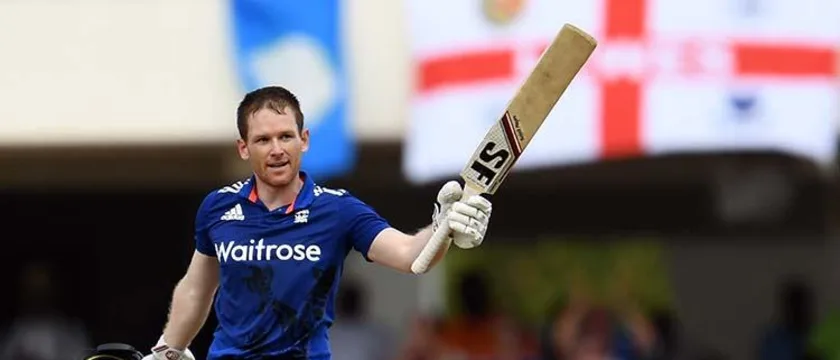 Eoin Morgan scored a sublime 107 to guide England to a competitive total of 296 for 6