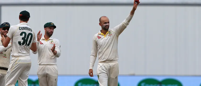 Nathan Lyon claimed his 350th Test wicket