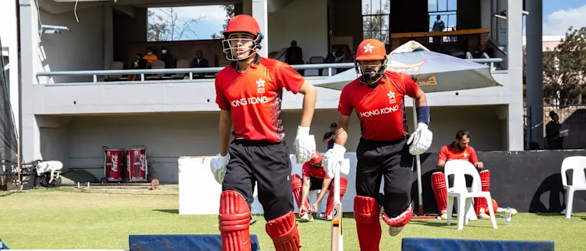 Hong Kong's openers during the Qualifier B tournament for the T20 World Cup