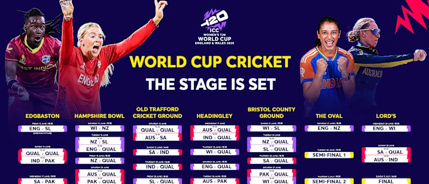 ICC Women's T20 World Cup 2026 Full Schedule 