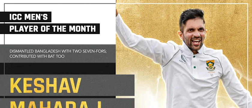 Keshav Maharaj was in excellent form for South Africa