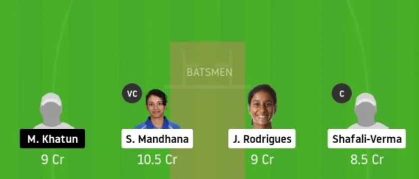India v Bangladesh Dream 11 team